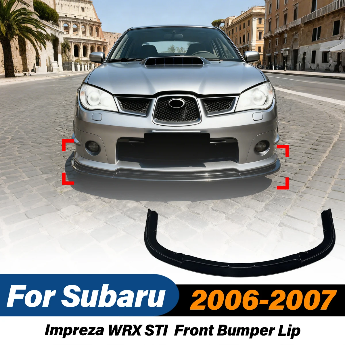 

Для Subaru Impreza WRX STI 2006-2007: Передний сплиттер-диффузор, спортивный спойлер, защита бампера, тюнинг-комплект, аксессуары для кузова автомобиля