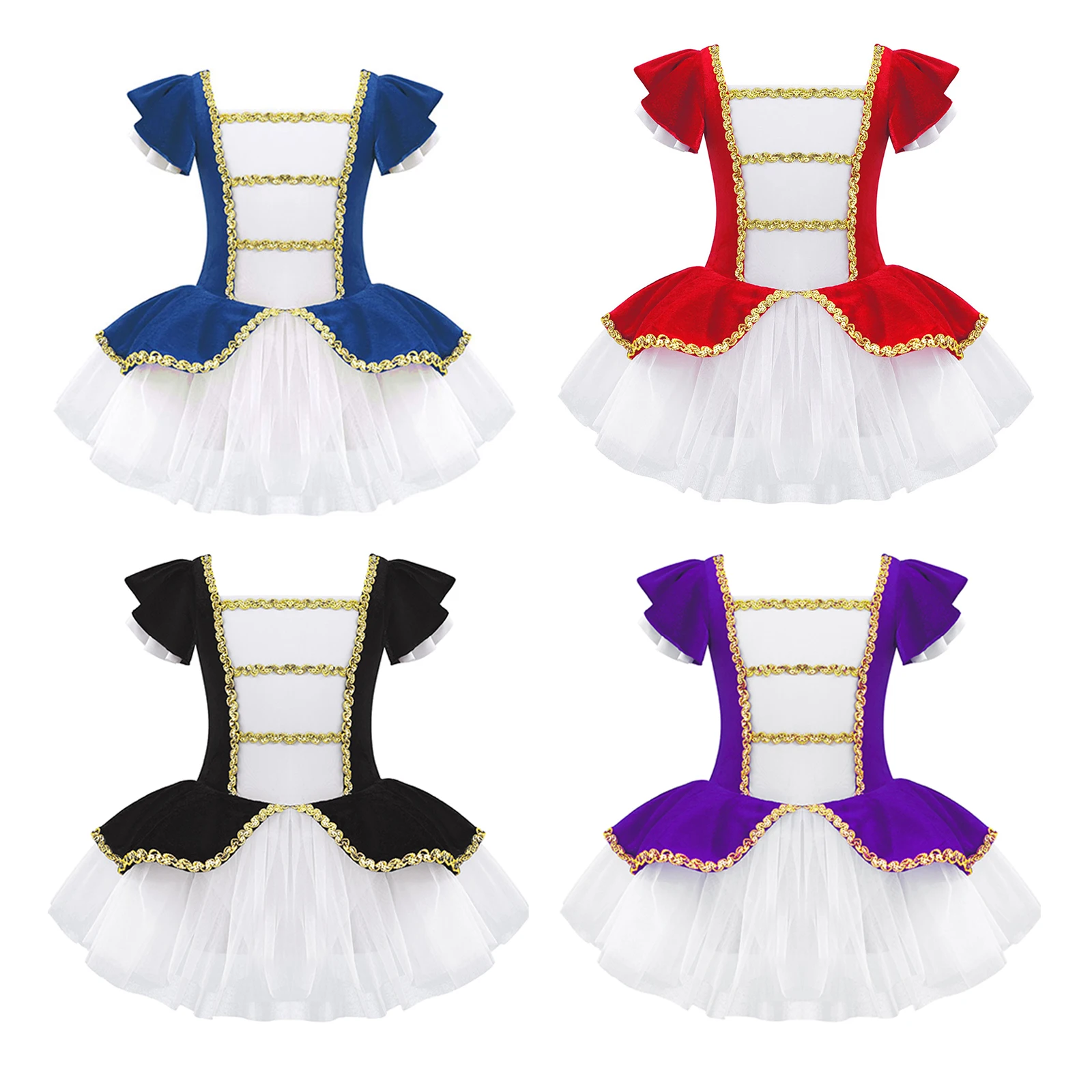 Bambini Ragazze Bambini Ballerino Balletto Vestito da ballo Body da ginnastica Tutu Abito da principessa per spettacoli teatrali Regalo di Natale di Natale