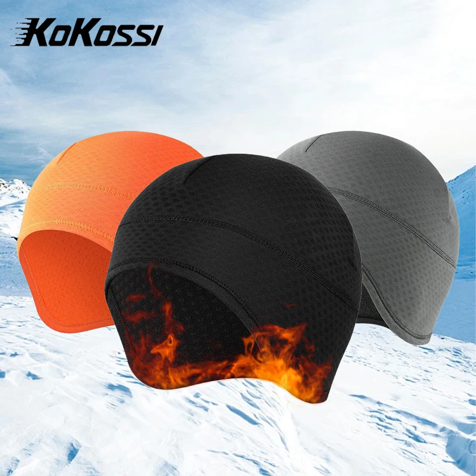 

KoKossi Winter Cycling Beanie Hat Thermal Fleece Windproof Ear Protection Helmet Liner Skull Cap Outdoor Skiing Sports MTB