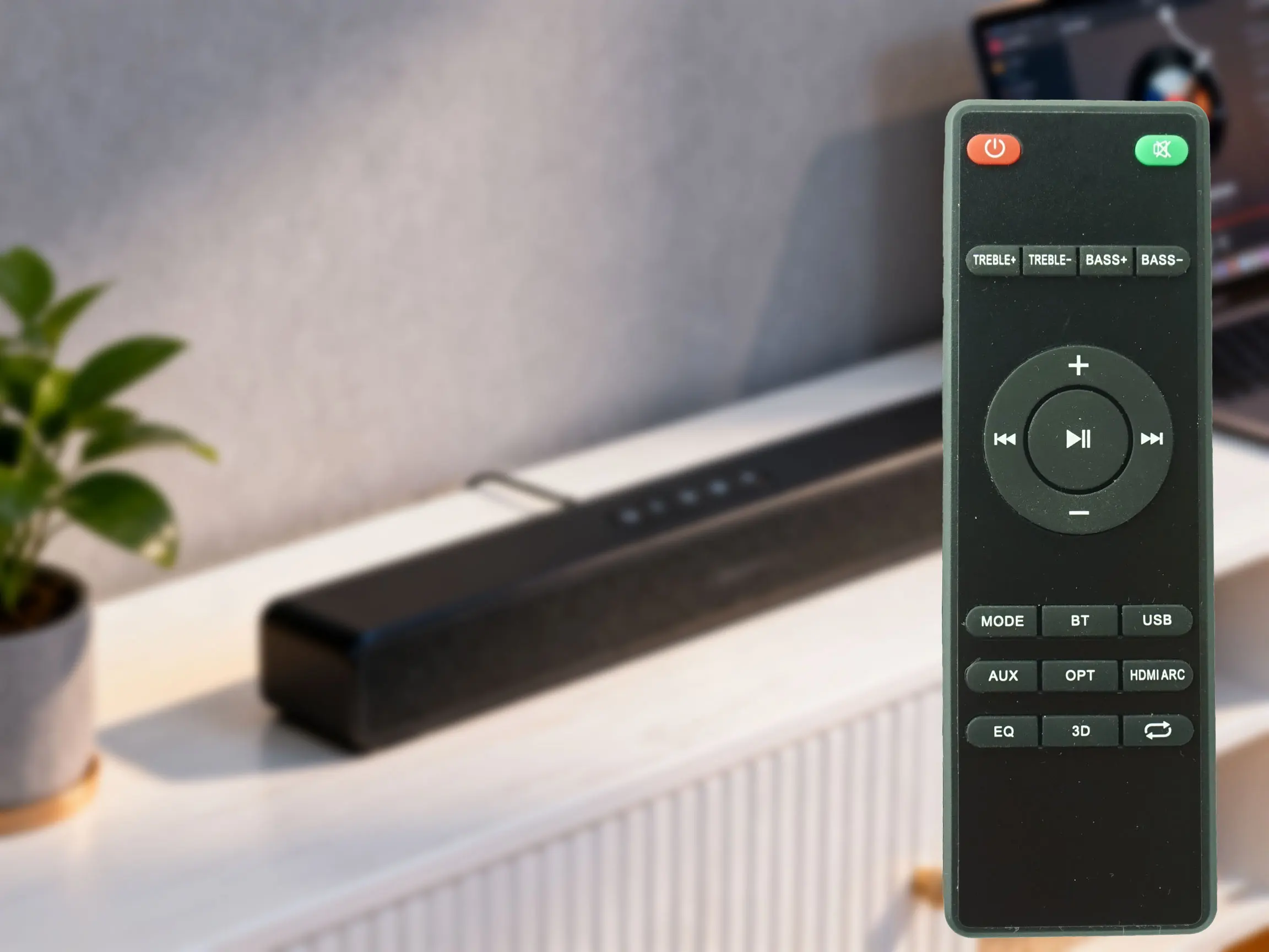 Remote Control For Honeywell Trueno U3000 & Kogan KASBD100HA & AUNA Areal Bar 750 & VMAI X-bar Bluetooth SoundBar Speaker System