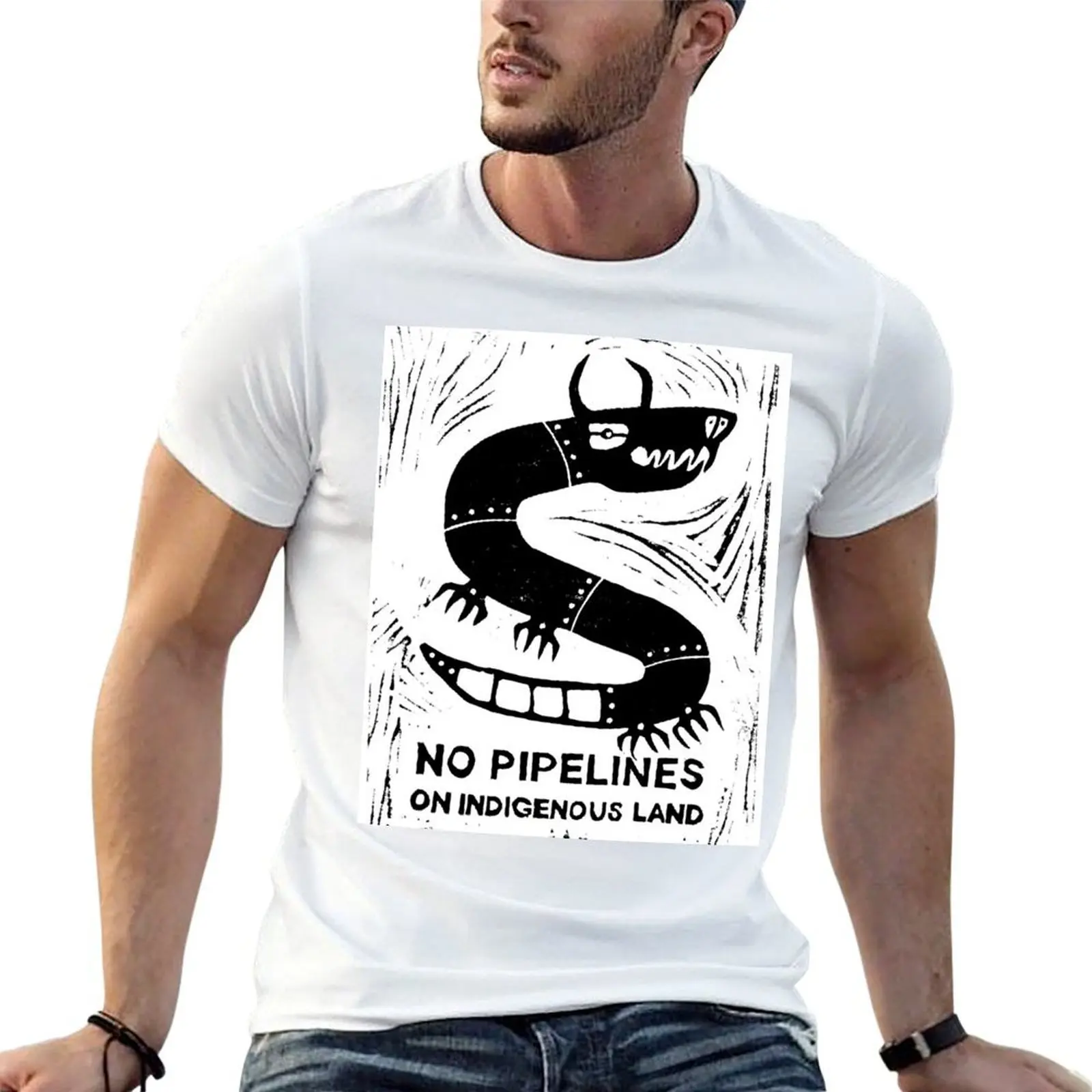 

No Pipelines! Indigenous People T-Shirt funny t shirts cotton cotton t shirts high quality printed t shirts for man T-shirt