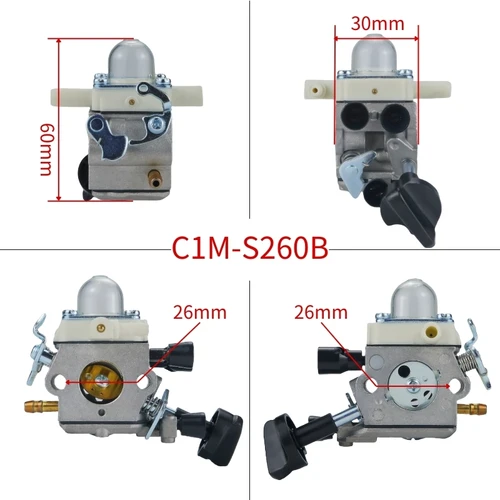 Imagen 2 del producto BG56 para Stihl BG86 SH56 SH86 4241-120-0615 4241-120-0632 4241-120-0622 Zama C1M-S260B C1M-S260 Kit soplador carburador