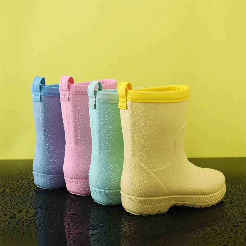 Boys Non-slip Rain Boots Girls Soft-soled Water Shoes Children School Rubber Shoes Students AntiskidBoots Child Kids Rain Shoes