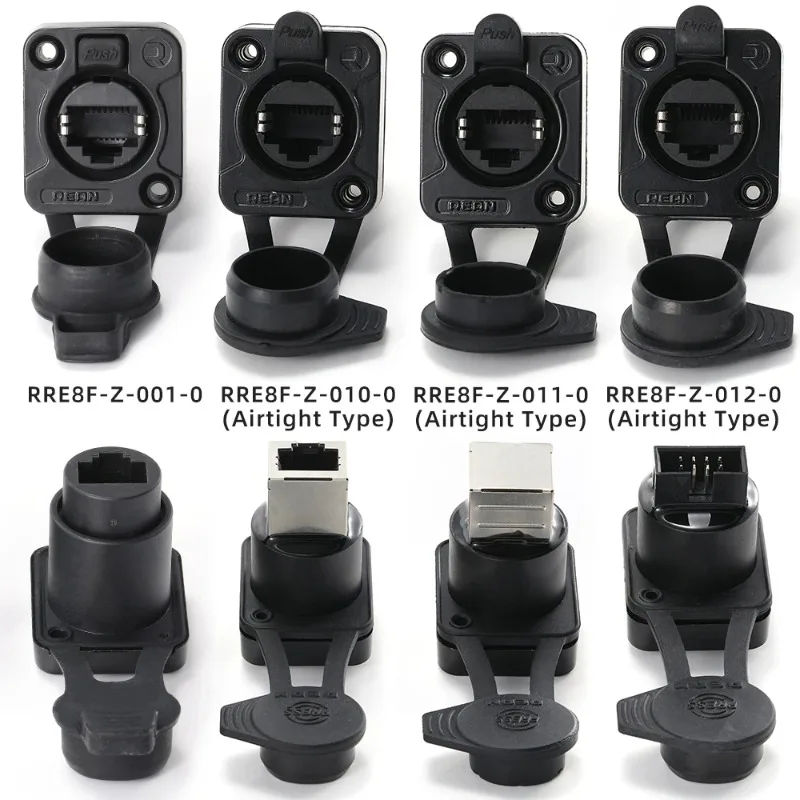 Neutrik REAN RJ45 CAT5e Ethernet Airtight Connector / Female Socket / Wall-Mounted Socket 90° Upward / Waterproof Connector