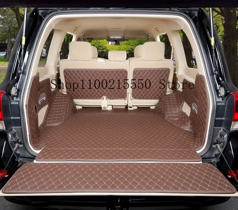 Good Special trunk mats for New Toyota Land Cruiser 200 5 seats 8 seats 08-21 waterproof boot carpets liner for LC200 styling