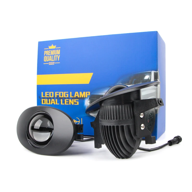 

2-дюймовые автомобильные линзы проектора 2.0 Tricolor H11 светодиодные фары Противотуманные фары для toyota nissan honda kia HD линзы Мини противотуманные фары