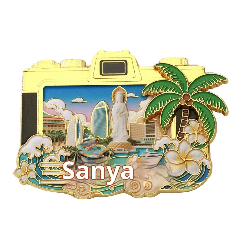 هاينان سانيا ملصقات الثلاجة المعدنية الدوارة الصينية المعادن خبز الألم النمط الوطني والاتجاه الوطني الثقافي #5