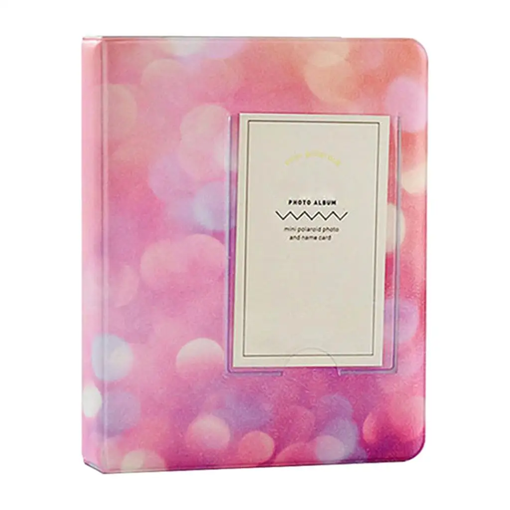 64 Slot Mini Photo Album PVC Cover Organizer for Fujifilm Instax Mini 9 8 7S 90 70 50 25S Starry Pattern Keepsake Case
