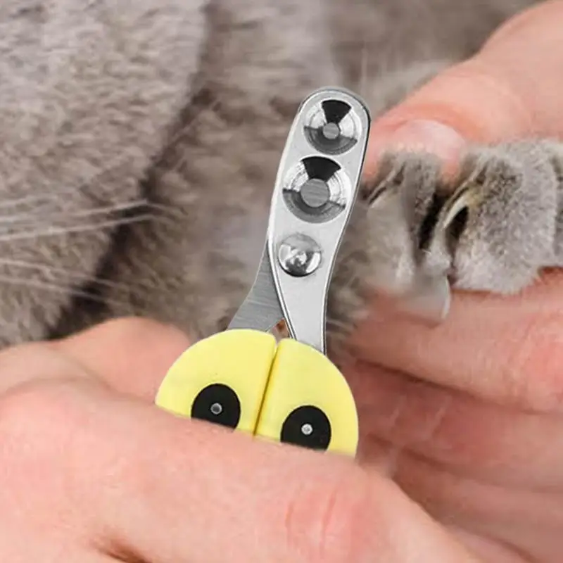 Cat Nail Clippers Stainless Steel Nail Pet Cutter Dog Double Round Hole Anti-Bleeding Safety Clipper Small Pet Nail Cutter