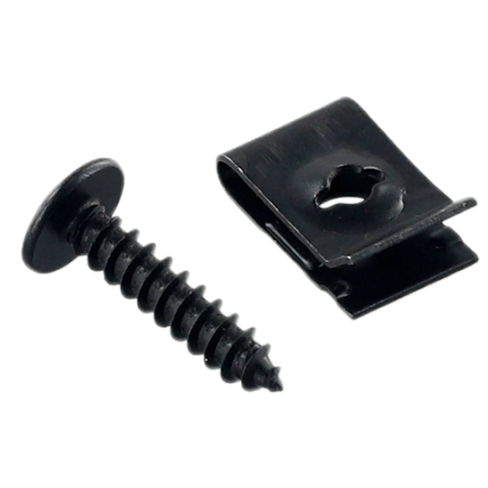 Tornillo autorroscante fijo para coche, Clip de Metal con tornillo tipo U, parachoques, guardabarros, Panel de ajuste, sujetadores para guardabarros, parachoques, tablero de hojas