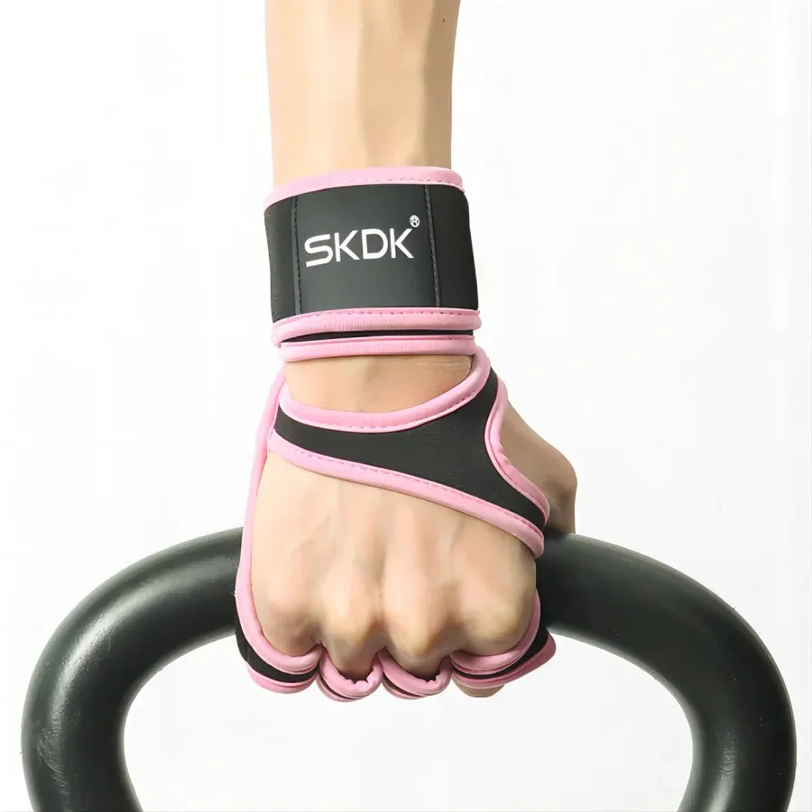 (زوج واحد) قفازات رفع الأثقال قماش الغوص قفازات رياضية قفازات النخيل قفازات المعصم سيليكون عدم الانزلاق حماة اليد #2