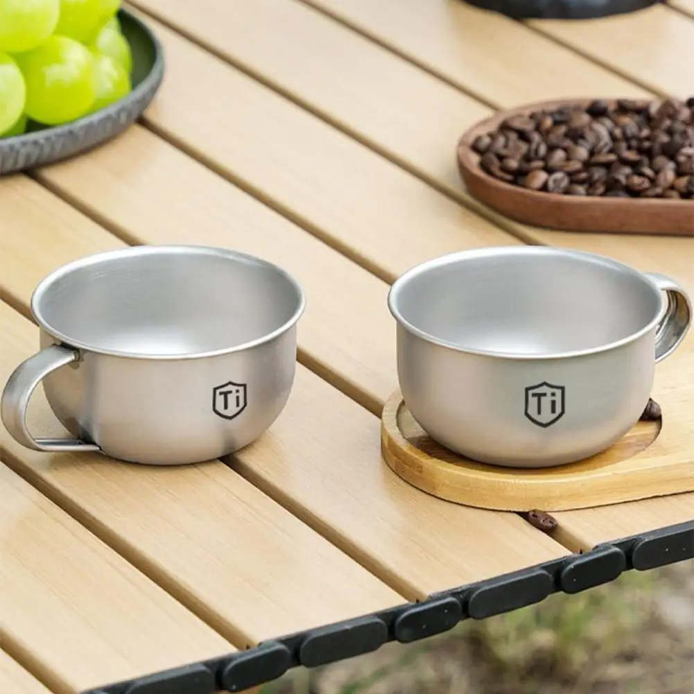 MINI Camping-Wasserbecher Tragbarer Tee-Kaffee-Becher Outdoor-Küchenausrüstung Bergsteiger-Becher 80/220ml – Detail 9