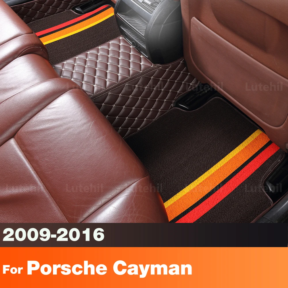 

Для Porsche Cayman 2009-2016 пользовательские автомобильные коврики автомобильный ковер чехол аксессуары для интерьера защитная накладка 2015 2014 2013