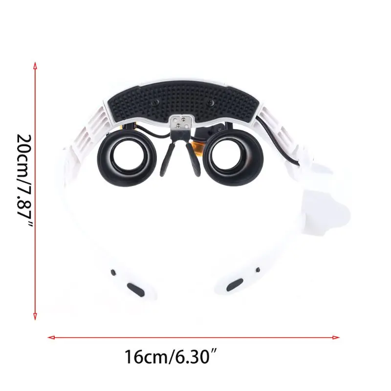 Led Light Lamp Double Eye Glasses Loupe Lens Glasses Magnifier Watchmaker Jewelry Optical Magnification Glass