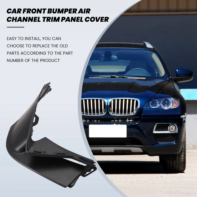 Car Front Bumper Air Channel Trim Panel For BMW X6 F16 2013-2019 35Ix 28Ix 30Dx 50Ix Air Duct Trim Cover