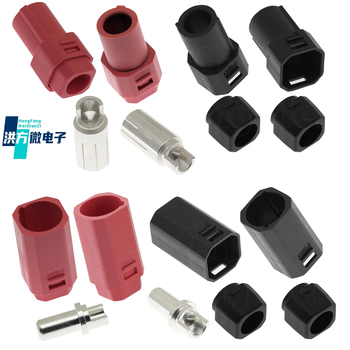 

2 sets of original;AS250;SH8.0;Silver plated 8mm;Anti reverse insertion;100A high current plug connector;Male Head；Female Head