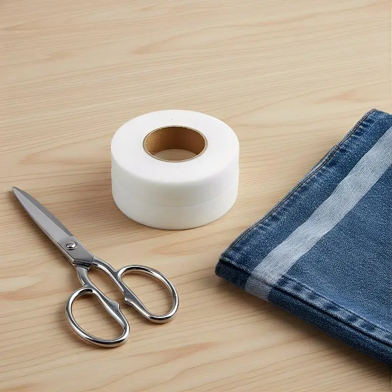 Piping Tape for Shortening Jeans Length 2M Double Sided Hot Melt Tape for Hemming No Sewing Quick Fix for Denim Alterations