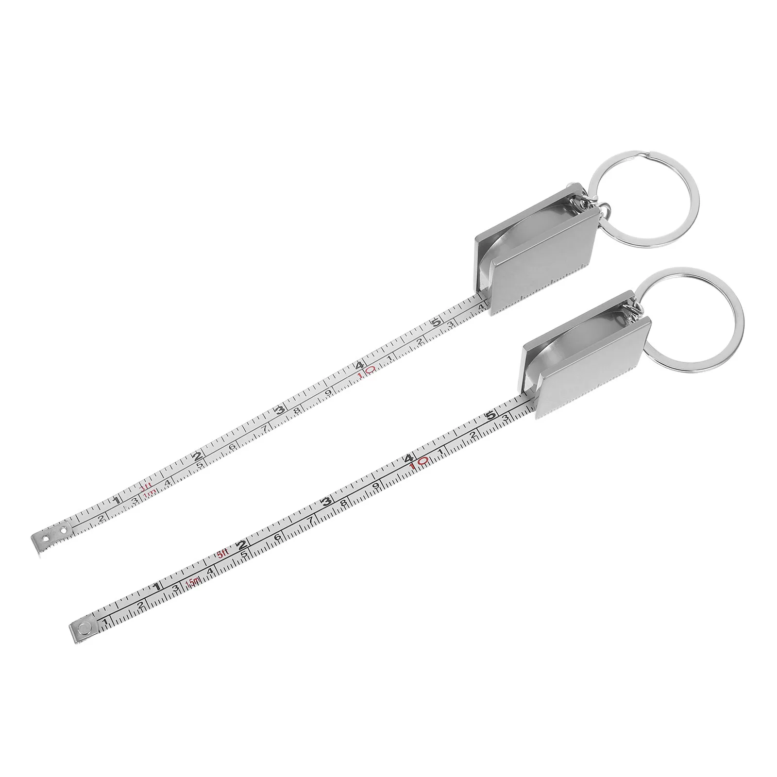 2Pcs Square Retractable Tape Measure Keychain Mini Pocket Ruler Dual Scale Metric for Home Office Tailoring Portable Measuring