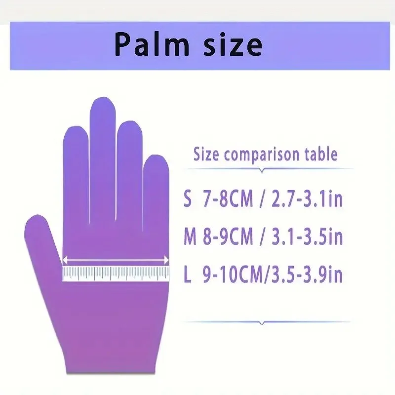 20/50/100PCS Purple disposable nitrile gloves for household kitchen bathroom hair salon pets waterproof latex free powder free