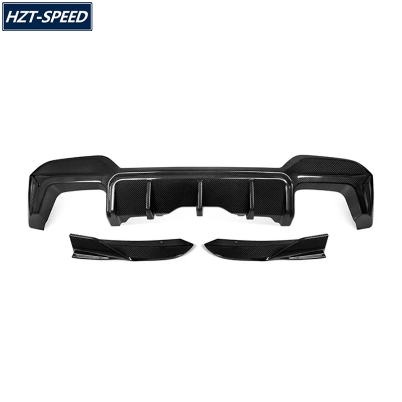 SQ Style Dry Carbon Fiber Material Rear Bumper Diffuser Lip Splitters Trims For BMW F97 X3M Tuning 2022 Up