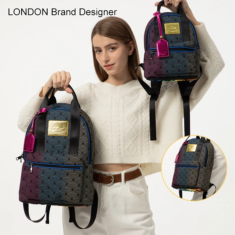 London 2024 New Backpack Bag, Luxury Designer Brands Women's Shoulder girls Bags, Fashion school student bag Female