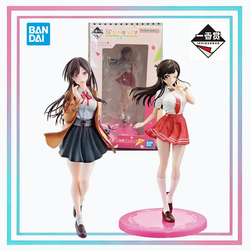 

Оригинальная фигурка Bandai Ichiban Kuji Rent A Girlfriend: Мизухара Чизуру в униформе. Аниме-фигурка: коллекционная модель, игрушка, подарок