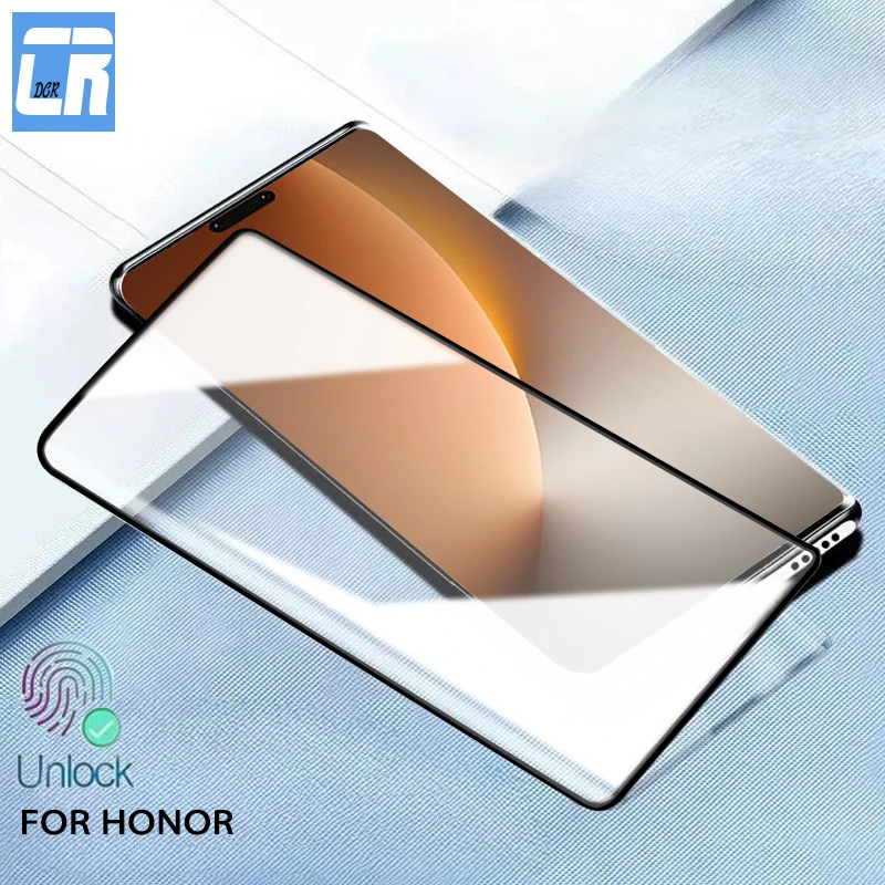 

9D изогнутое закаленное стекло с полным клеем для Honor Magic8 Pro, защитные пленки для экрана Honor Magic 7 Pro 6 Lite 5, максимальная пленка
