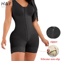 Women's High Compression Short Girdle with Brooches Bust and Post-Surgical BBL Postoperative Full Shapewear Fajas Slim Sheath