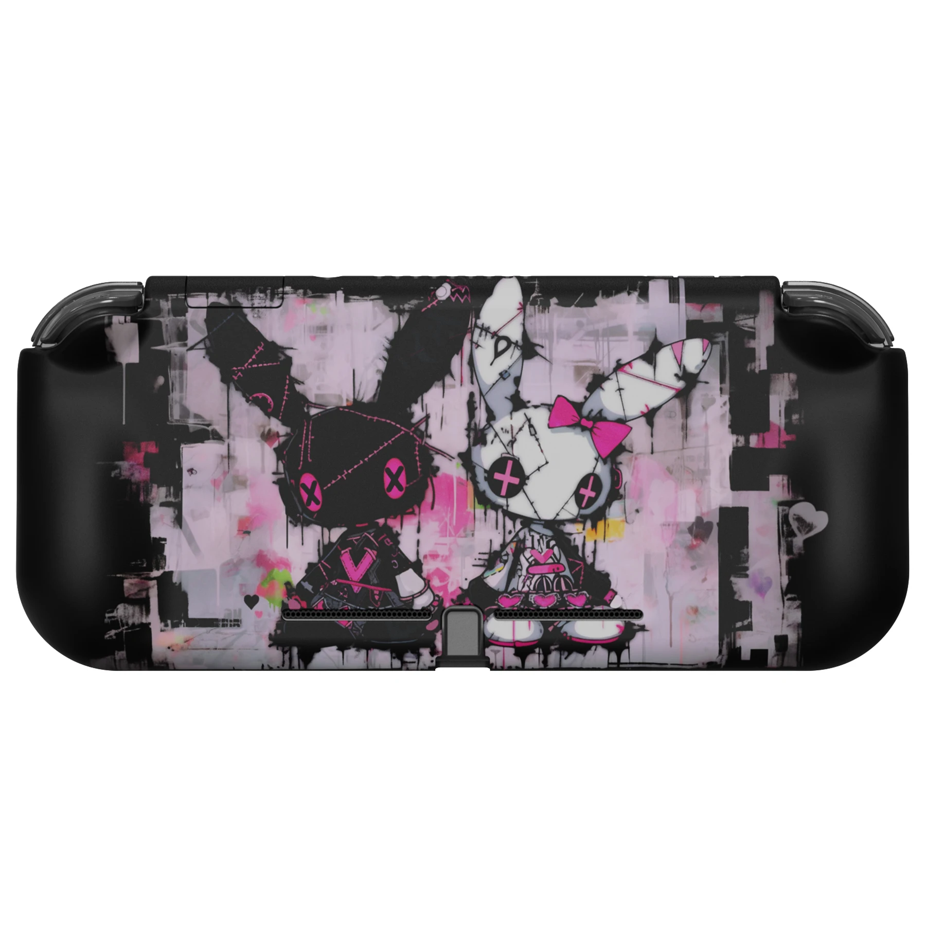 PlayVital ZealProtect Ergonomic Protective Case for Nintendo Switch Lite W/Screen Protector - Lovely Punky Bunny