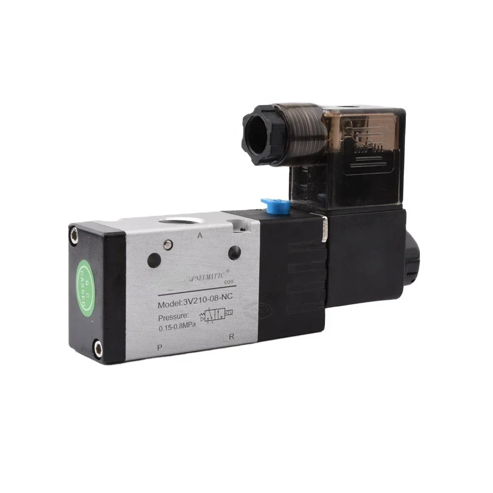 Hot sales 3V210-08 series 12V Aluminum Direct Acting Pneumatic Air Control Solenoid Valve