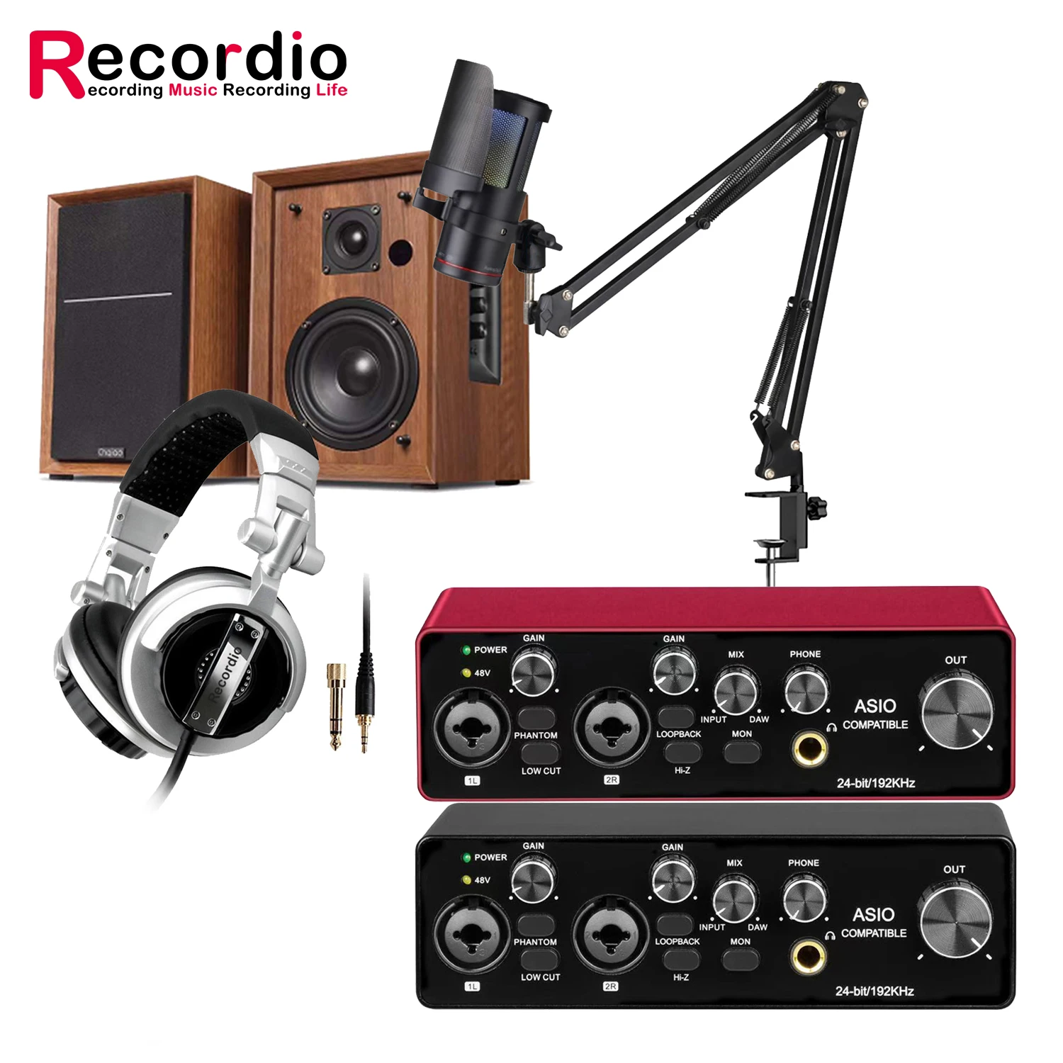 

Recordio GAX-MR22 professional computer external sound card mobile live recording studio recording karaoke sound USB universal