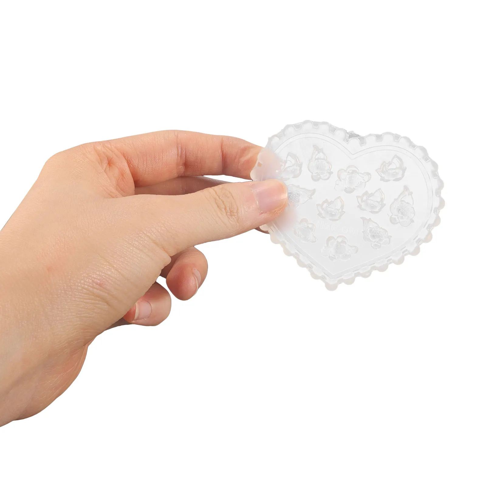 

4 Pcs Silicone Flower Nail Molds Jewelry Making Smooth Surface DIY Craft Clay Mold Family Friends Long Storage