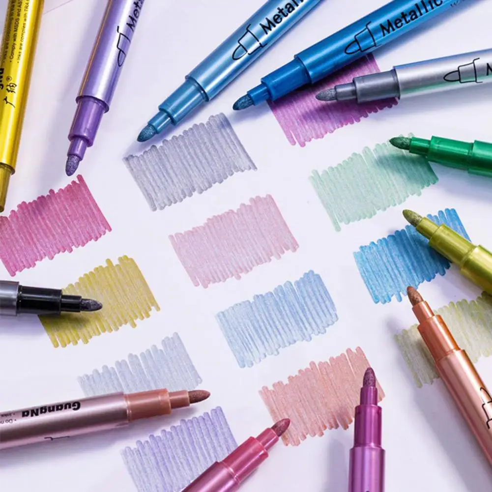 Clip-on Gel Pens Fine Tip Gel Pens Vibrant Gel Pen Set with Strong Coverage Clip Design 12pcs/box Artist for Paper for Projects