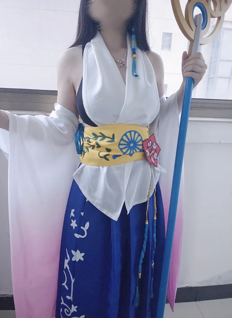 

Final Fantasy X Yuna cosplay costume set Kimono