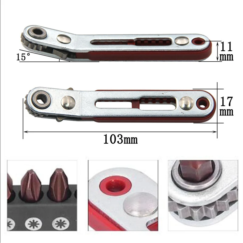 Chave de catraca em dois sentidos hexágono torx controle bidirecional chave de fenda catraca cotovelo cabeça plana chave de fenda cruzada ferramenta entalhada