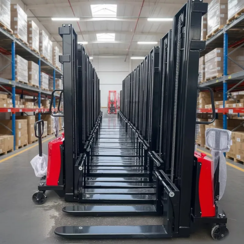 Electric Forklift 1T 1.5T 2T 500kg 700kg 1000kg Semi Electric Self Load Lifting Pallet Stacker Forklift