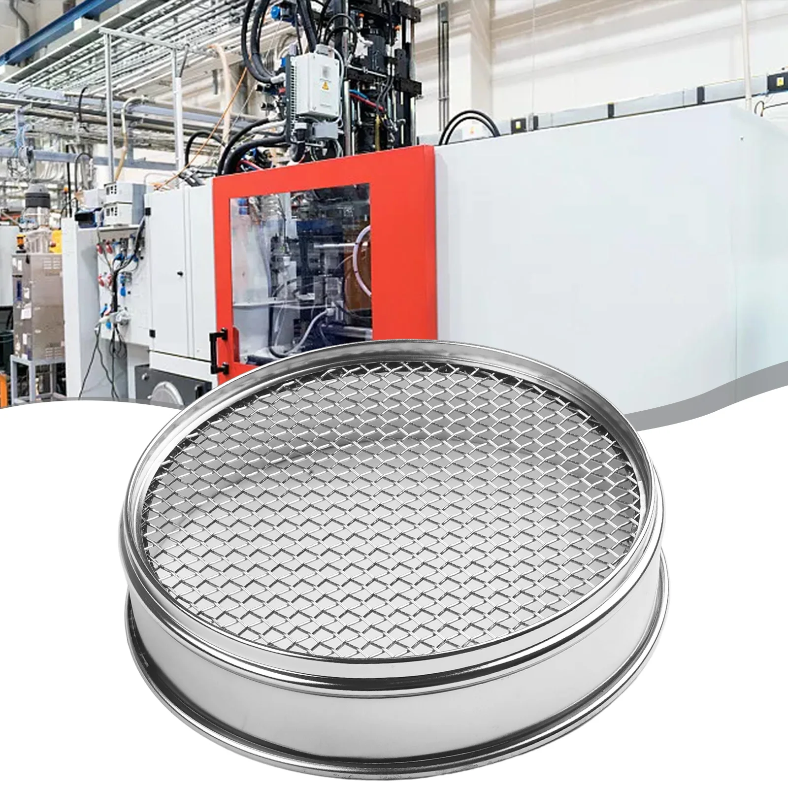 Lab Sieve 20cm with Chrome Frame and Stainless Steel Mesh for Soil Sand Powder Medicine and Metal Ash Screening in Control