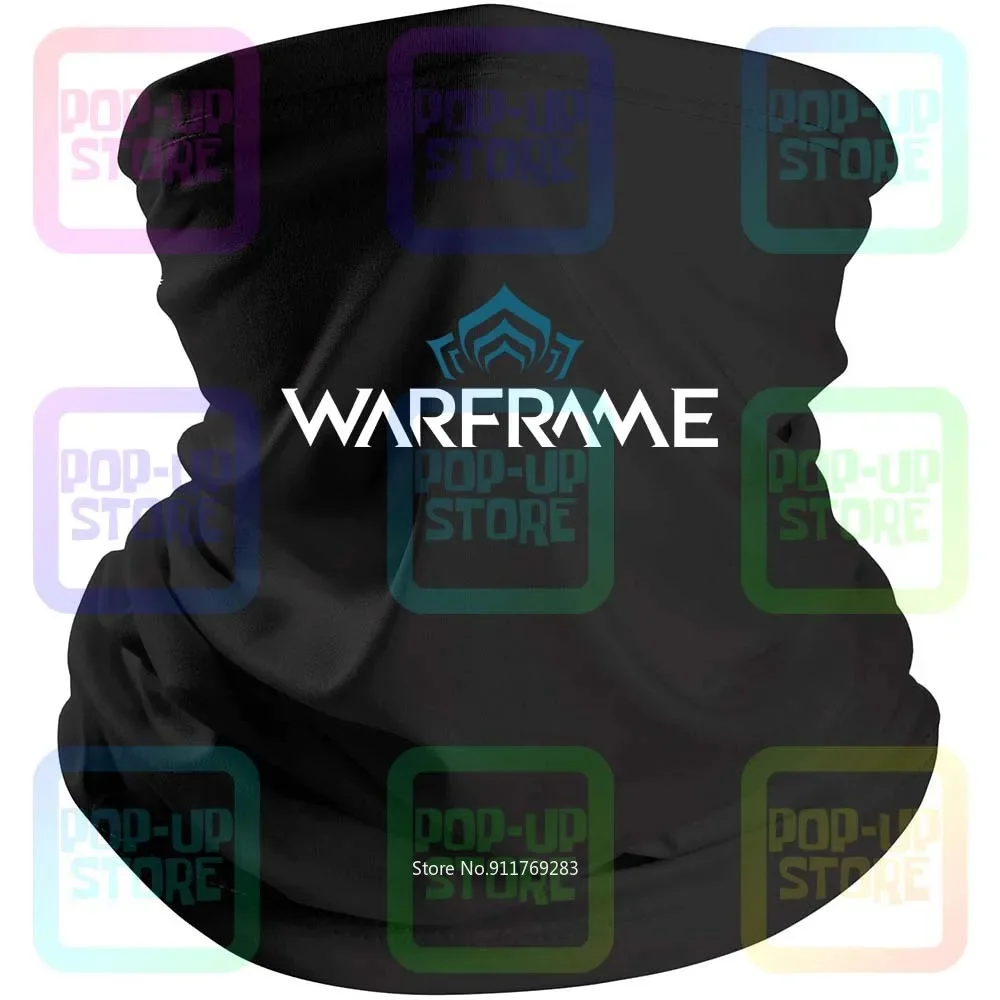 Warframe Rpg Mmo Multi-Speler Online Shooter Rollenspel Logo Zwart Bandana Bivakmuts Sjaal Hals Gaiter Mondbedekking