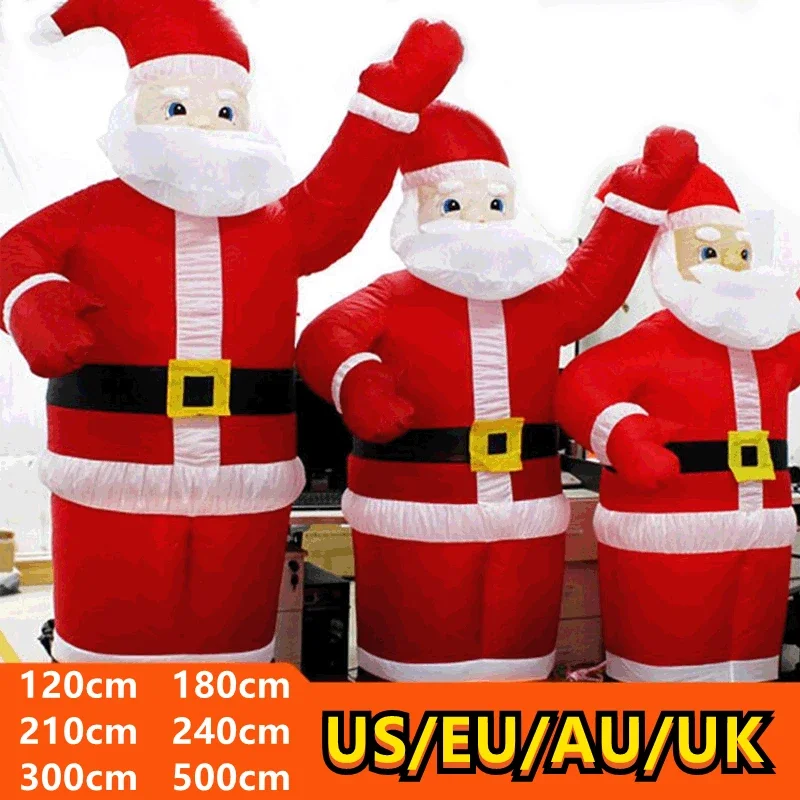 9FT Giant Merry Christmas Decoration Outdoor Inflatable Santa Claus For The Garden Party Xmas New Year Navidad Natal