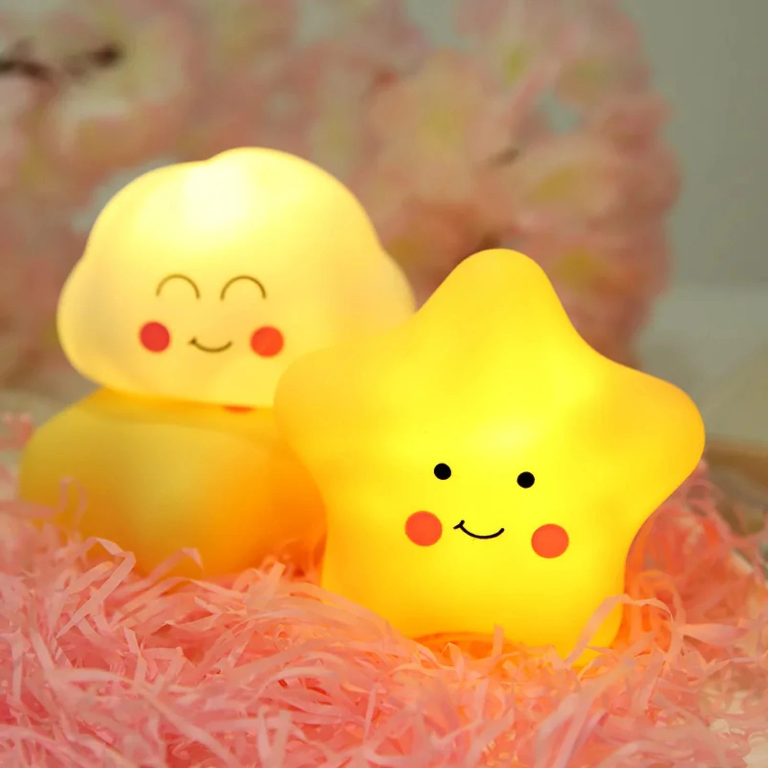 New High Quality Cute Creative LED Night Light for Children Bedroom Decoration - Christmas Year Gift Star Cloud