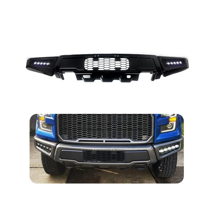 

MusixiA For Ford F150 Raptor 2015-2017 Front Bumper 4x4 Off-road Pickup Steel Front Bumper with Winch bracket