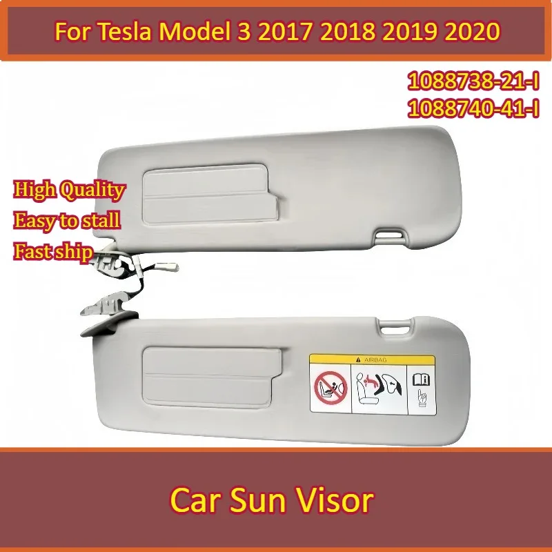 

Original Car Sun Visor For Tesla Model 3 2017 2018 2019 2020 Vanity Mirror Sun Visor Replaces Accessories 1088738-21-I 1088740