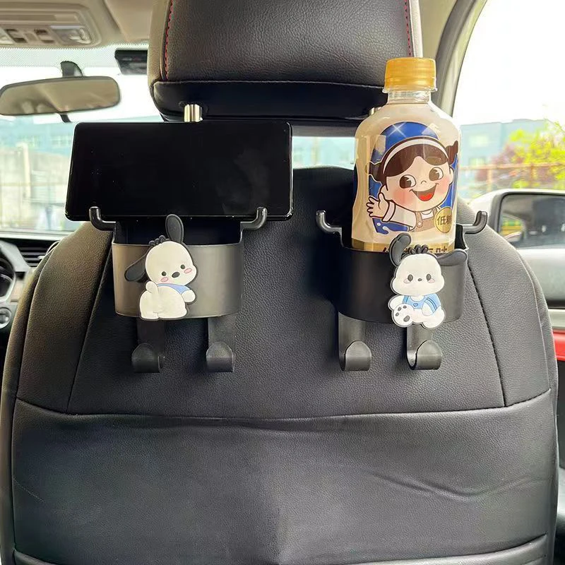 Sanrio Car Seat Headrest Cup Holder Hook Multi-functional Auto Seat Back Hanging Hook Phone Holder