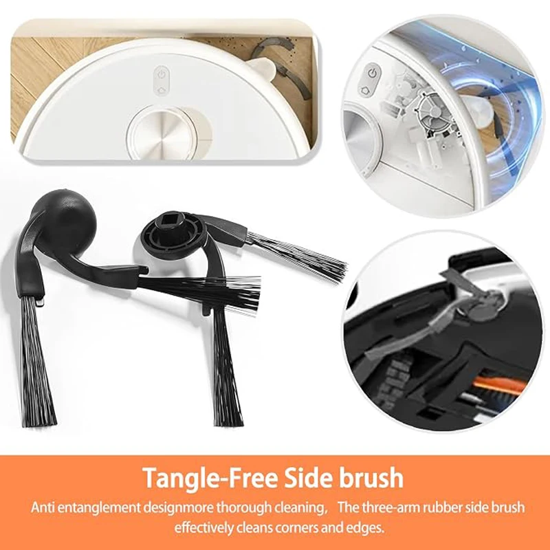 For Xiaomi 5/5 Pro Robot Vacuum Cleaner Accessories Main Brush HEPA Filter Side Brush Mop Pad Dust Bag Replacement Parts - view 3