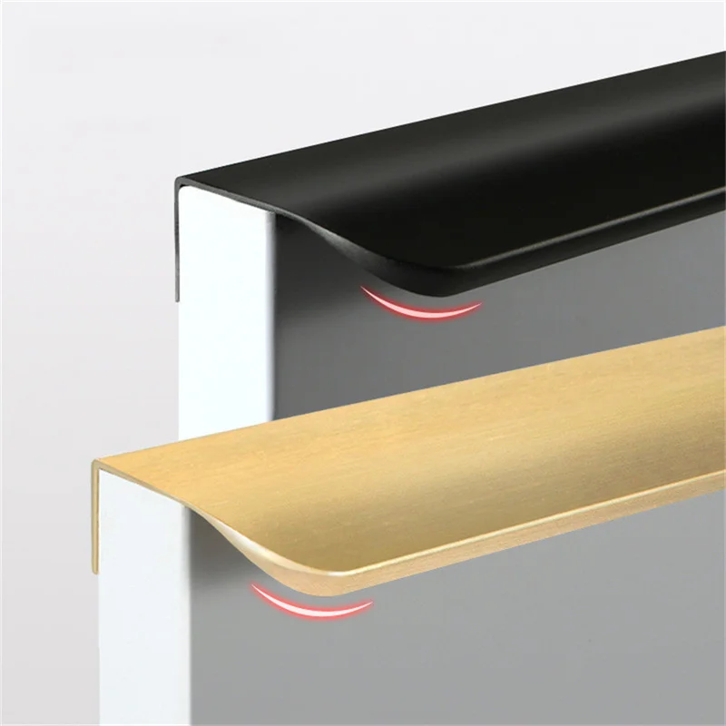 

KK&FING 1PC Hidden Furniture Cabinet Door Handles Side Mount No Drilling Wardrobe Cupboard Pulls Drawer Knobs Furniture Hardware