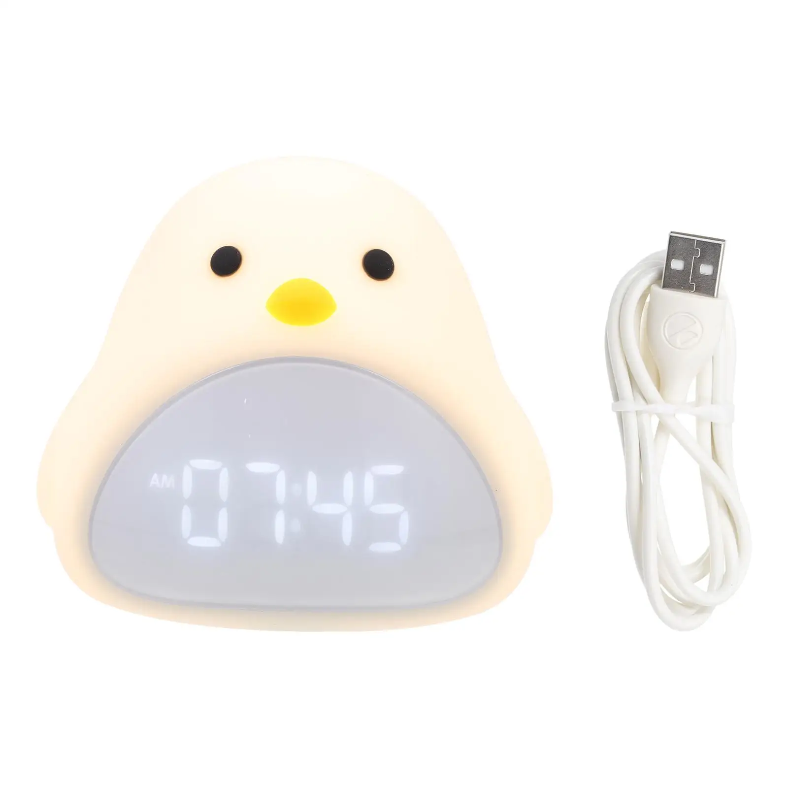 

Digital Kids Bedroom Multipurpose Smart Night Light Alarm Clock With Led Timer Table Clock Home Decor Accessory Silicone Abs Pc