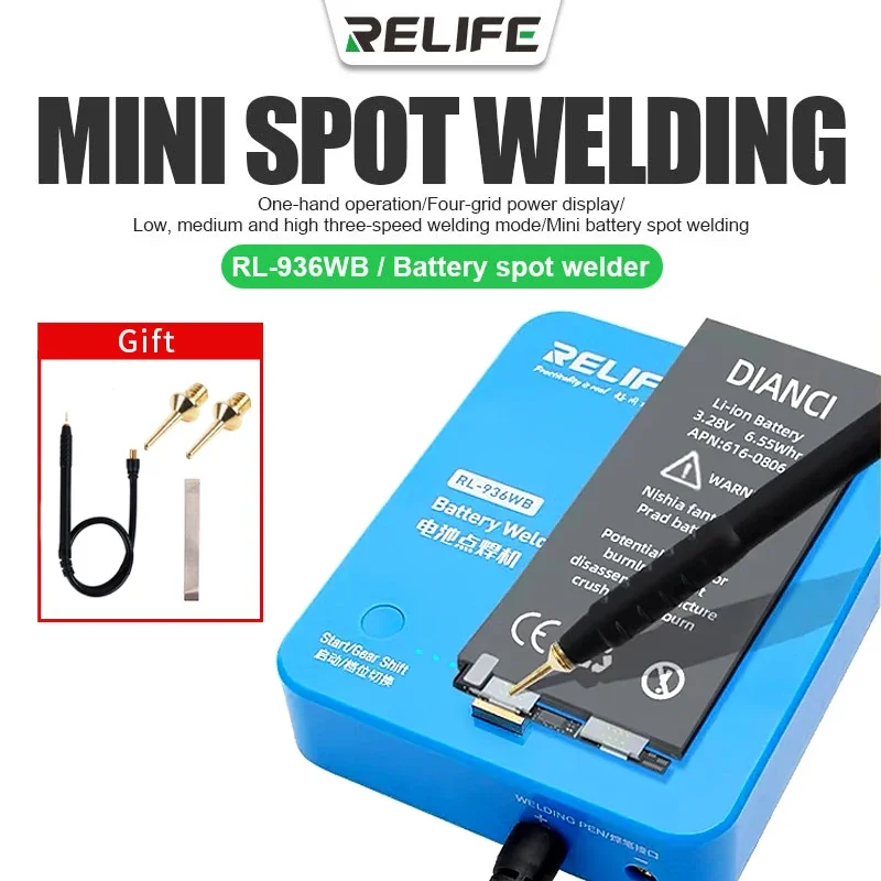 

RELIFE RL-936WB DIY Spot Welder Portable Mini Spot Welding Machine With Quick Release Pen Nickel Plate 18650 Battery Spot Welder