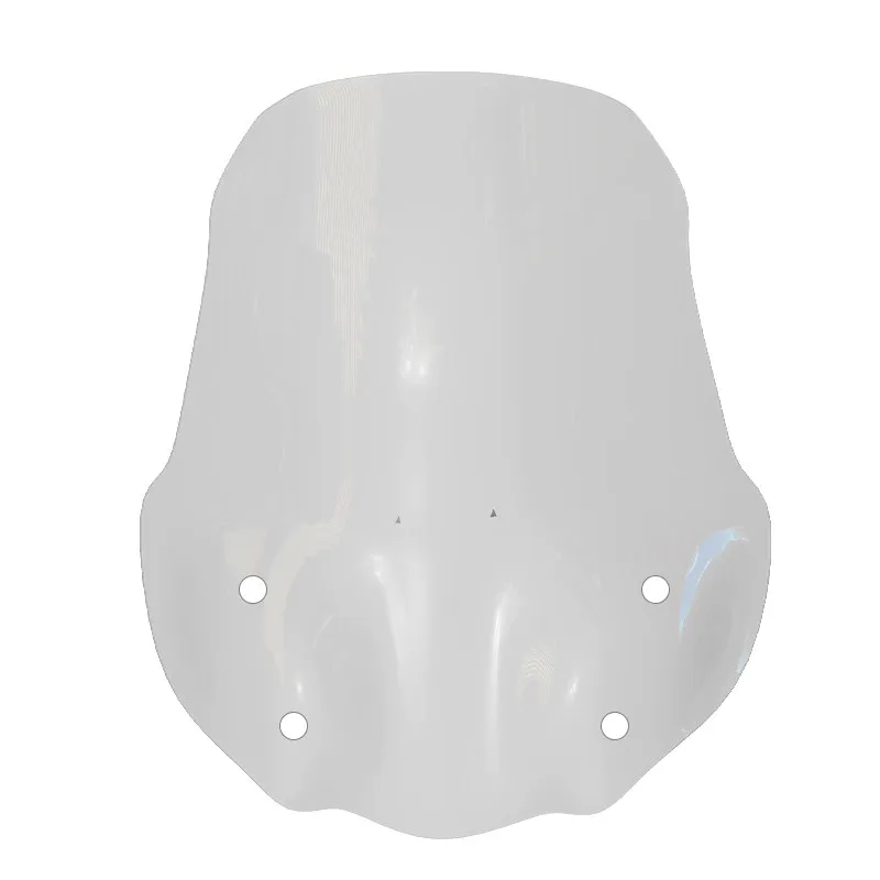 BMW R1200R windshield modification: transparent, heightened windshield with chest protection and rain shield.