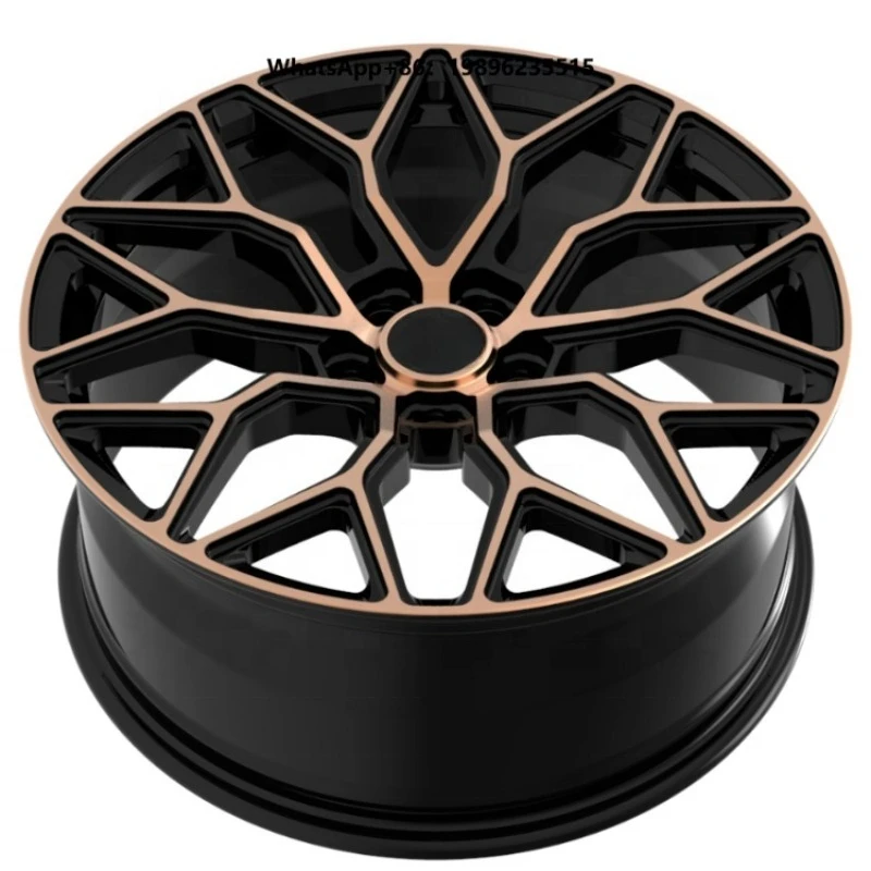 Hot Sale New Design High Quality Duo Color Black With Bronze Staggered 22 Inch Wheels 5x112/120/114.3/127/130
