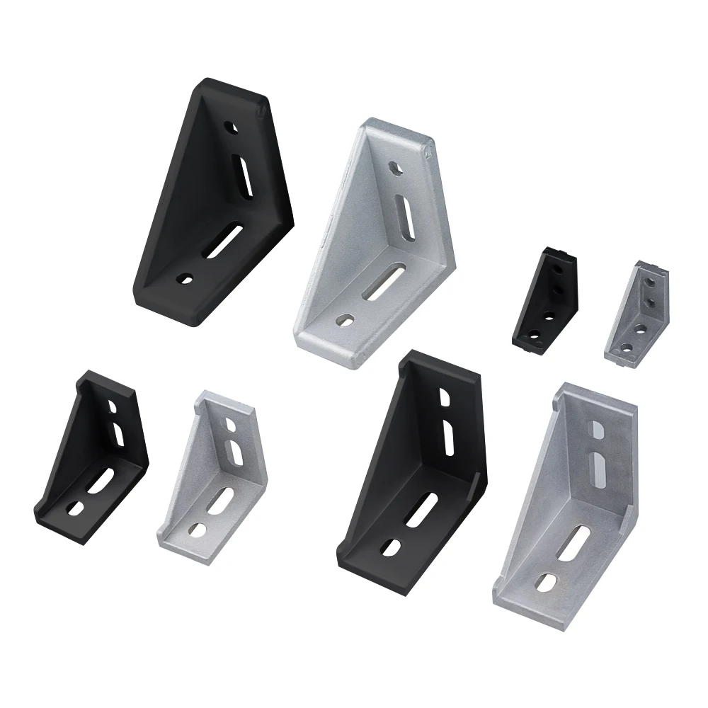 8Pcs/lot Openbuilds 2040 3060 4080 4590 Cast Corner Fitting Angle L Connector Bracket Fastener for Aluminium Profile 3d printer